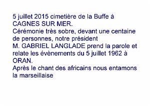 2015 07 05 CAGNES SUR MER  CONTRE L OUBLI DU 5 JUILLET 1962 A ORAN